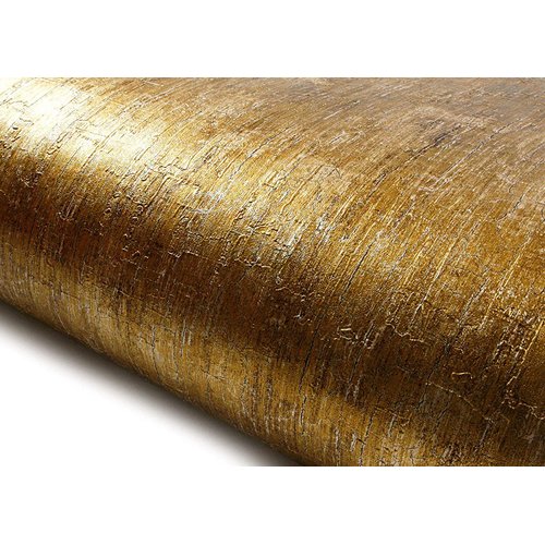 ROSEROSA Peel and Stick PVC Metallic Self-Adhesive Wallpaper Covering Counter Top Shelf Liner Lime Gold (NI941 : 2.00 Feet X 6.56 Feet)
