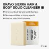 Bravo Sierra Body and Hair Mens Soap Bar All-In-One Shampoo & Soap for Men's Face, Hair & Body - Citrus & Cedarwood, 7 oz - Coconut, Shea Butter and Oat Flour for Soft Skin and Healthy Hair