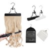 UPGRADE Koobay Halo Hair Extensions Hanger Wig Holder Wig Storage Hair Extension Holder Bag Black Hair Extension Holder Hair Extensions, Anti-slip Wigs & Accessories Dust-proof Waterproof and Portable