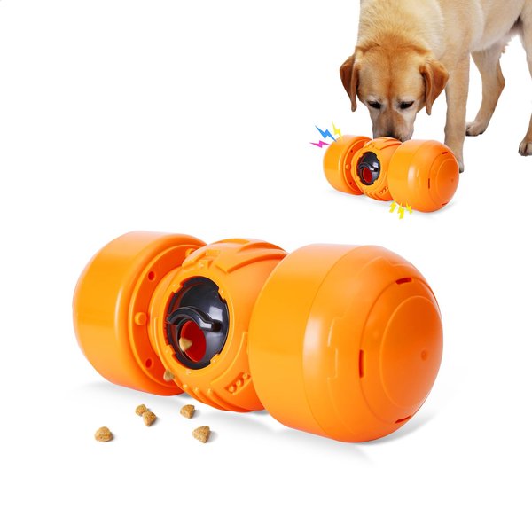 YouTik Dog Interactive Treat Dispensing Toys, Unbreakable Puzzle Squeaky Puppy Toy Slow Feeder, Adjustable Food Dispensing Treat Slow Feeder for Chewers Breed Pet Gift