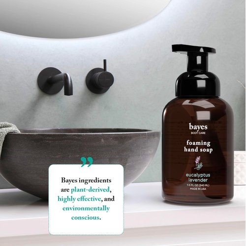 Foaming Hand Soap, Plant-Derived - Aromatic and Nourishing Hand Wash, Infused with Natural Essential Oils - USDA Certified Biobased - 11.5 Ounce, Lemon Basil