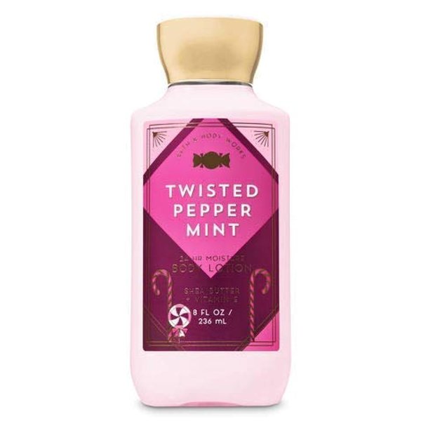 Bath & Body Works Shea & Vitamin E Lotion Twisted Peppermint 8oz