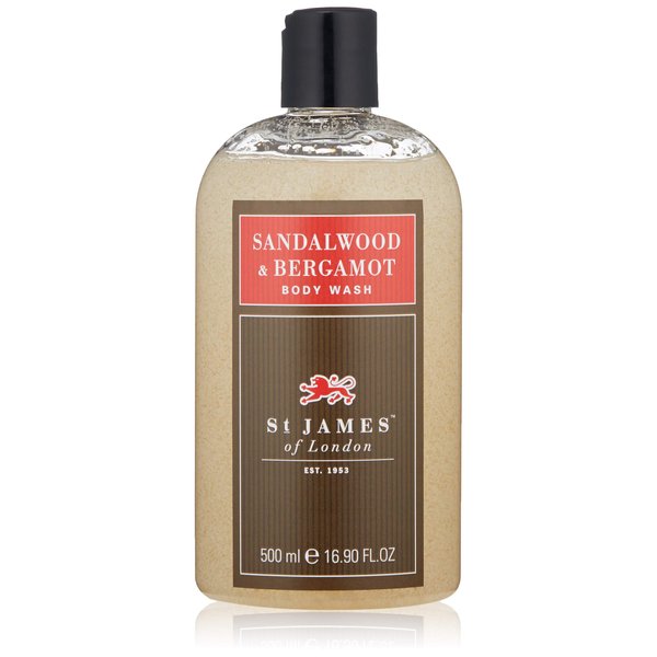 St James of London Sandalwood & Bergamot Body Wash, 16.9 Fl Oz