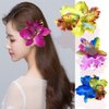 YSSZAM 5Pcs Hawaiian Flower Hair Clip for Women Girls Fashion Bohemian Flowers Hair Accessory for Dancer Bridal Wedding Beach Party