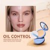 Oil Control Face Pressed Powder,Matte Smooth Flawless Setting Powder Makeup,Waterproof Long Lasting Finishing Powder,Cruelty Free Lightweight Face Cosmetics,0.35Oz(NATURAL BEIGE)