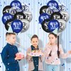 RUMIA Blue 12th Birthday Balloons 24Pcs Navy Blue Black Silver Happy 12th Birthday Latex Balloons Confetti Balloons for Boy Girls 12th Birthday Anniversary Party Decorations Supplies 12 inches
