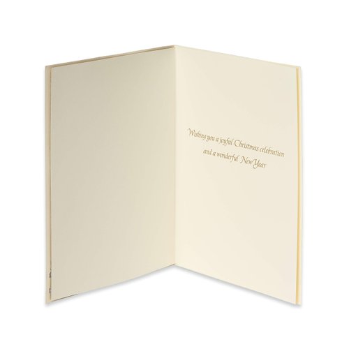 Papyrus Boxed Christmas Cards with Envelopes, Joyful Christmas and Wonderful New Year, Gold Christmas Tree (8-Count)