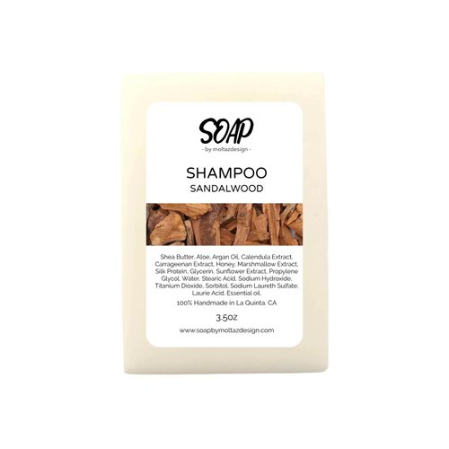 Shampoo bar with sandalwood | Handmade | 3.5oz | Argan oil, Calendula oil and much more.