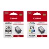 Canon PG-275 XL BlackHigh Capacity ink cartridge (4981C001) and CL-276 XL Color High Capacity Ink Cartridge (4987C001) - Retail Packaging (2 Items)