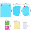 8 Pieces Car Rearview Mirror Film Rainproof Waterproof Mirror Film Anti Fog Nano Coating Car Film for Car Mirrors and Side Windows, Various Shapes