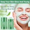 KISSIO Green Tea Mask Stick,Blackhead Remover,Face Mask with Volcanic Mud and Green Tea Extract,Deep Pore Cleansing,Moisturizing,Natural Mask Stick for All Skin Types,Cruelty free, 1.35oz