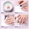 LPOne 2 Boxes 3D Nail Mini Dried Flowers Sticker Nail Art Resin Craft DIY,Real Natural Dried Flowers, Five Petal Flower Leaf Gypsophila Dry Flower Nail Art Decoration Kits., box 5.12 x 1.97 inches