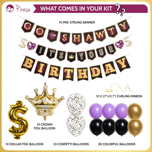 Pirese Go Shawty Its Your Birthday Decorations, It is Your Birthday Banner, Hip Hop Birthday Decorations, Funny Party Decorations, Go Shawty its Your Birthday Banner Decor