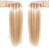 Ugrace Hair Blonde Ponytail Extension Human Hair Ponytail For Women Clip In Ponytail Hair Extensions Wrap Around Long Ponytail Remy Straight One Piece Hairpiece Hair(18 inch, Ombre #16/613)
