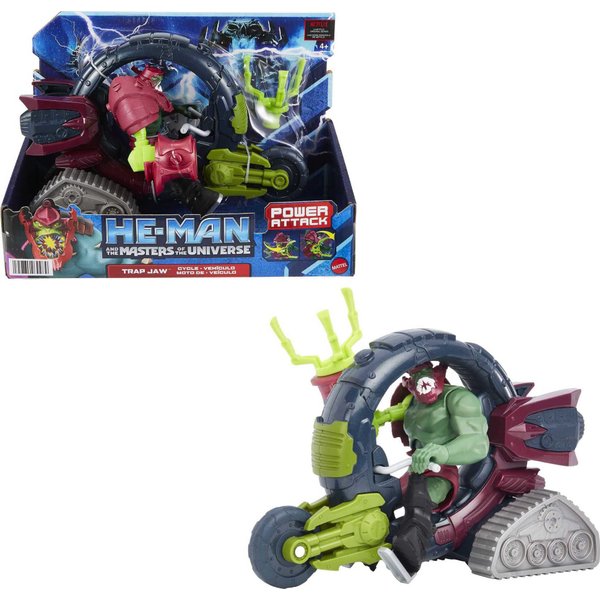 He-Man and The Masters of the Universe Trap Jaw & Vehicle Set, Vehicle with 5.5-in Action Figure & Accessory Inspired by MOTU Netflix Animated Series, Collectible Toy for Kids Ages 4 Years & Older
