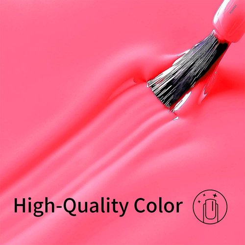 Firedeep Neon Pink Gel Nail Polish Hot Pink Nail Polish UV/LED Soak Off Gel Polish for Autumn and Winter Manicure 0.54 Fl Oz 1Pcs