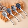 Ceramic Soup Spoons Sets of 4,Asian Soup Spoons,Long Ramen spoons,Japanese soup spoons for Pho,Wonton,Noodles,Chinese Ceramic Rice Spoons,4Pcs