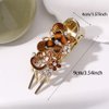 3 PCS Rhinestone Hair Clips Duckbill Flower Butterfly Hair Barrettes, Luxury Fancy Glitter Sparkly Crystals Decorative Flower Hair Claws Clips, Adult Hair Jewelry For Women Crystal Thick Hairpin