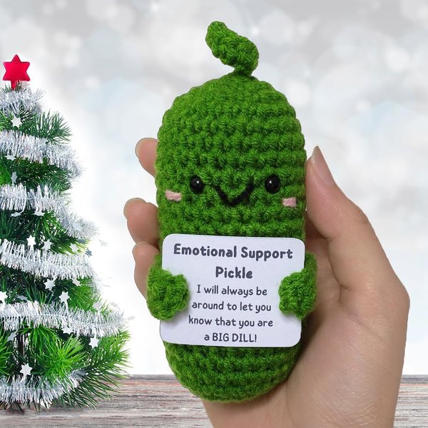 YGBrand Cute Doll Funny Crochet Inspirational with Positive Card Birthday Gifts Cheer up Gifts for Friends Decorations Gifts for Women (1PCS)