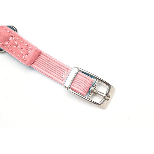 CHUKCHI Heart Bling Cat Collar with Safety Belt and Bell 8-11 Inches(Pink)