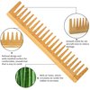 EKONAER 4 PCS Bamboo Hair Brush Set With Natural Wooden Wide-tooth and Tail Comb Big and Mini Paddle Detangling Hairbrush for Women men kids and Baby Thick Thin Curly Straight Dry