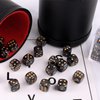 36 Pieces 12mm 6 Sided Mini Dice Set,Pearl Pattern D6 Game Dice Set,6 Sided Standard Game Dice for Board Games Dice Games Classroom Teaching Dices Game, with Portable Gaming Box(Black)
