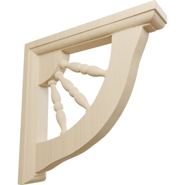 Ekena Millwork BKT01X07X07ADRW Andrea Wagon Wheel Wood Brackets, 1 1/2"W x 7"D x 7"H , Rubberwood