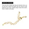 uxcell 20Sets Fold Over Cord Ends with Lobster Claw Clasps & Extension Chain, 3mm Terminators Crimp Cap Clasp Tips for DIY Craft Making, Gold Tone