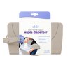 Ubbi On-The-Go Baby Wipes Dispenser, Portable Wipes Container for Travel, Diaper Bag Accessory Must Have for Newborns, Reusable Wipes Holder, Taupe