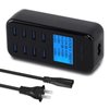 USB Charging Station, 60W 8 Port Charging Hub 12A USB Charger Station with LCD Display for Multiple Devices, Smart Desktop Charger for iPhone 14/14 Pro/13 Pro/13 Pro Max, Galaxy, iPad