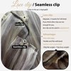 Full Shine Clip In Hair Extensions Color 16 And 22 Highlighted Blonde 8 Pcs Seamless Clip Extensions Hair For Women 120 Gram Clip on Hair Extensions Human Hair Straight Remy Hair 18 Inch