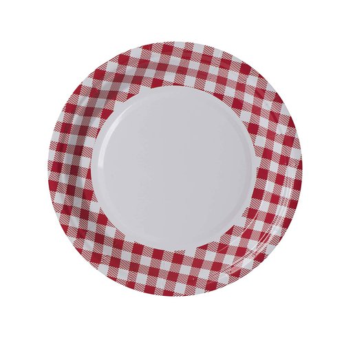 Picnic Themed 7" Disposable Round Paper Plates (50 Pack) Ideal for Parties, Family Dinner and Picnic Parties