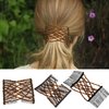Aethland 6 Pieces Magic Hair Comb Elastic Beaded Hair Clips Women Stretchy Bride Double Slides Hairpins Combs for Women Ladies Girls DIY Hair Styling Accessories