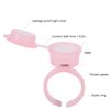 100pcs Tattoo Ink Rings Cups, Disposable Pigment Holder Makeup Glue Holder Rings Eyebrow Eyelash Extension Microblading Accessories