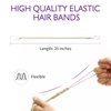 MoyRetty 2PC Spiral Hair Tie 25" Sprots Ponytail Holders, Elastic Braided Riptie Hair Ties No Damage for women Beige&Black