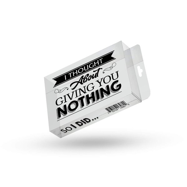Giving You Nothing So I Did Prank Gift Box - Gag Gift for Friends Clear Gift Box Clean Humor Novelty Gags for Family Stocking Stuffers for Men
