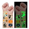Partywind 195 Styles (20 Sheets) Glow Halloween Temporary Tattoos Party Decorations, Luminous Halloween Party Supplies for Kids Boys Girls, Halloween Treats Games for Party