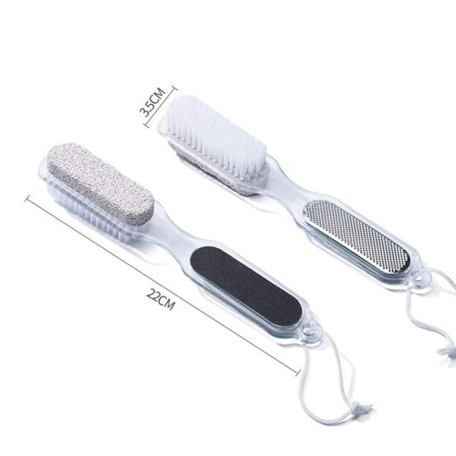 4 in 1 Foot File Pumice Stone Nail Brush Handheld Remover Pedicure Tool Reducer for Exfoliation