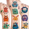 UVUXO Monster Temporary Tattoo for kids - 103 Styles Cute Little Monster Temporary for Girls Boy Body Arm Shoulder Cute Tattoos Stickers, Birthday Party Supplies Gifts for Kids
