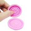 Honbay 100PCS Disposable Plastic False Eyelashes Glue Holder Eyelash Extension Glue Pallet Pads for Nail Art or Tattoo Ink (pink)