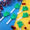 Syhood 6 Pcs Hand Clappers 7.5 Inch Noise Makers Party Favors Sports Clapper Plastic Clapper Sporting Events Cheers for Football Basketball Game Birthday Decorations Gift Supplies (Green and White