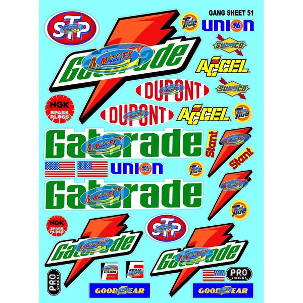 Clear Matte Vinyl Sheet 51-1/12 to 1/10th Scale R/C Model Decal Sticker Sheet Radio Control Lexan Body