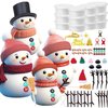 Christmas Crafts Snowman for Kids 12 Pack Build a Snowman Craft Kit Modeling Clay Snowman Playdough DIY Making Toys Favors for Kids