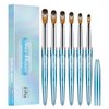 Shine Chance 6Pcs Acrylic Nail Brushes Set, Kolinsky Hair Acrylic Nail Art Brush, Art Design & Polish Mistake Cleaning Manicure Tools for Women Acrylic Application (Size 4 6 8 10 12 14)