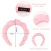 Chanaco Hairband Black, Pink - Soft Spa Headband for Skincare, Makeup, Face Wash, Yoga, Shower, Women's Gift Set of 2