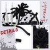 Lorealri Halloween Headbands Bow Hair Band Skull Light UP Cosplay Festival Decorations Party Hair Accessories for Women (Black Rose, Black)
