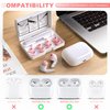 AirPods Pro 2nd Generation/1st Generation Earbuds (8 Earbud mounting Slots with Noise-canceling Holes and Built-in dust mesh), USB-C Charging Cradle, and Cleaning kit. 4 Pairs (XS/S/M/L), Pink