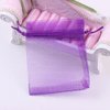 Wudygirl 100pcs Sheer Organza Bag 4X6 with Drawstring Jewelry Pouches Bags for Party Wedding Favor Candy Seashell Gift Bags (Purple 4x6)