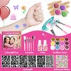 12 Color Temporary Glitter Tattoo Kit for Kid, with 92 Stencils, 2 diamond stickers, 4 Glues & 5 Brushes, Adults & Kids Arts Glitter Make Up Kit, Beautiful Holiday Gifts for Girls & Boys.