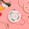 Caydo 12 Pieces 3 Inch Wooden Round Embroidery Hoops Adjustable Bamboo Circle Cross Stitch Hoop Ring Bulk for Home Ornaments, Art Craft Handy Sewing